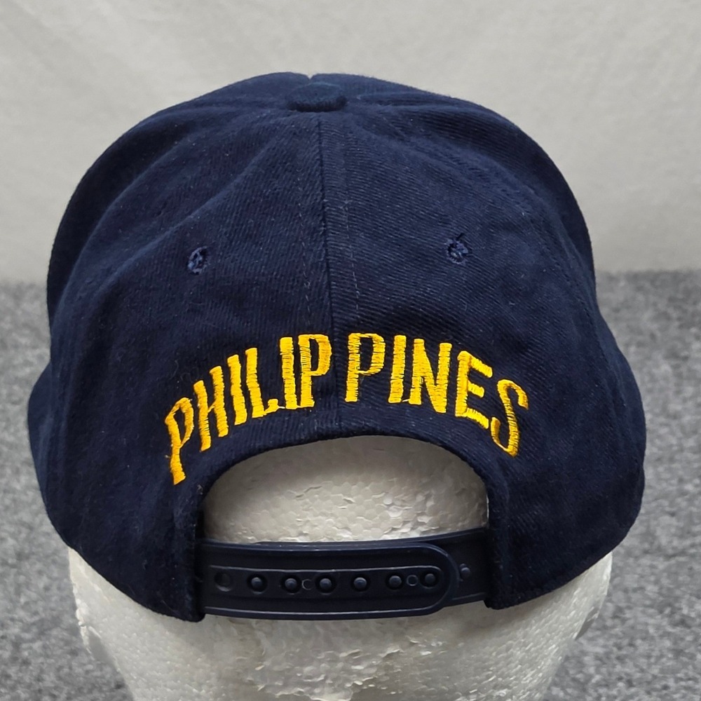 Vintage Subic Bay Philippines Hat Navy Blue Souvenir Snapback Cap Embroidered - Picture 2 of 7
